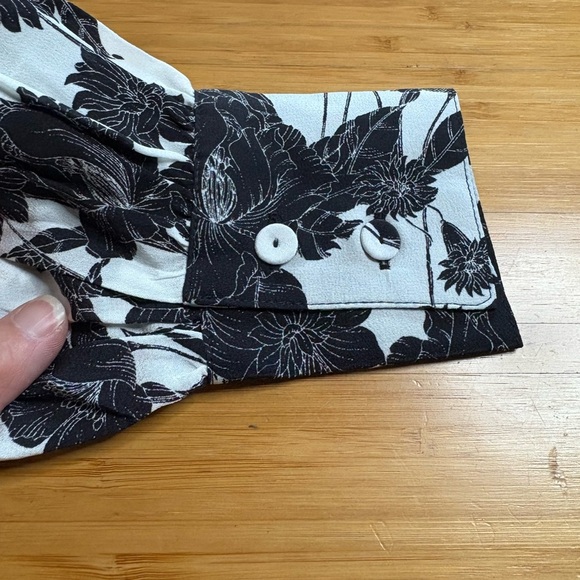 NWT Jason Wu- Black And White Silk Floral Necktie Dress. Size 0 - Picture 11 of 11